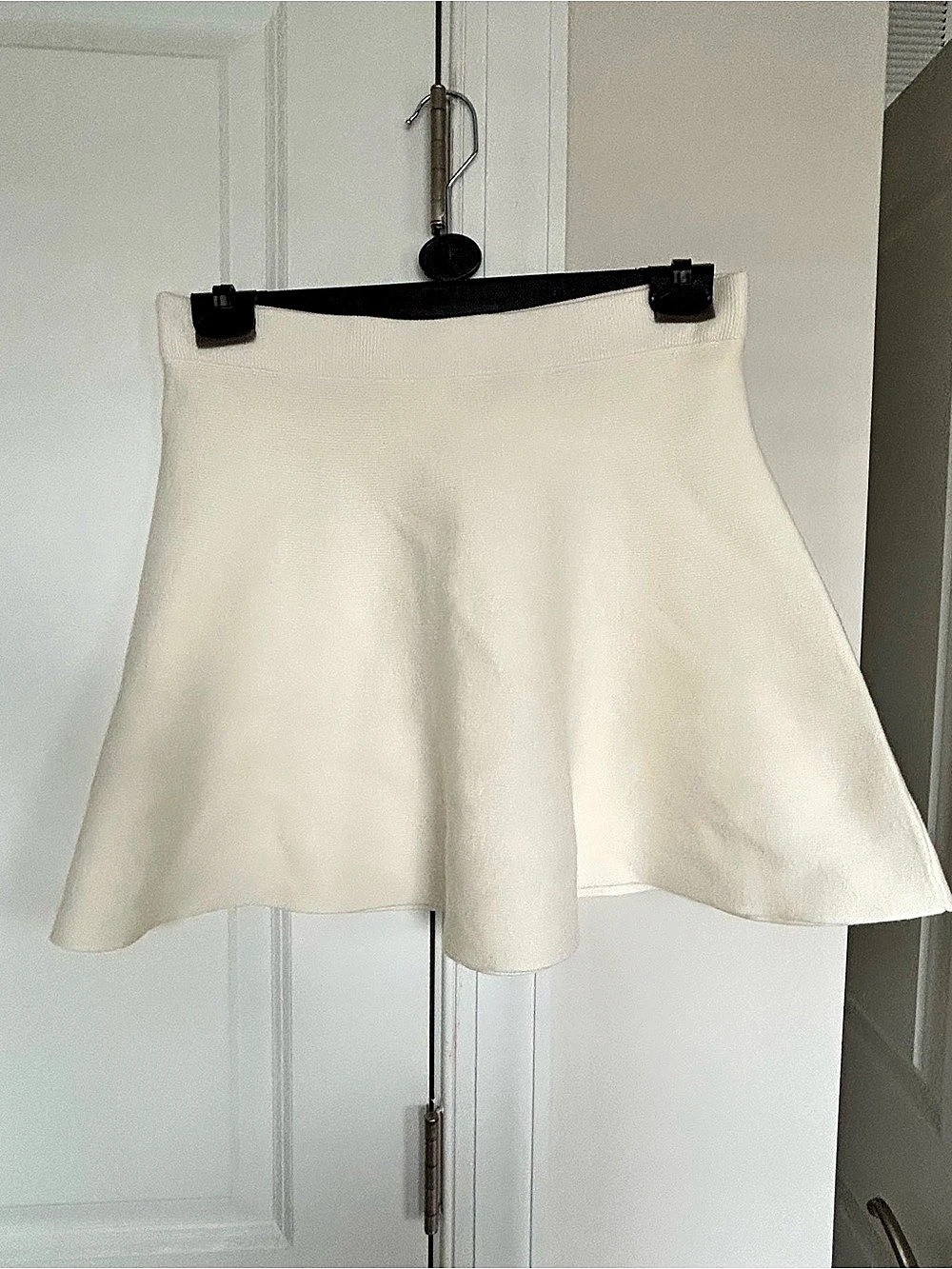 H&M Flared Knit Skirt A-Line Cream Size Medium